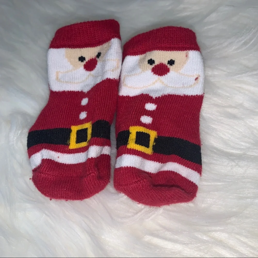 Mud Pie Santa Claus booties/socks
